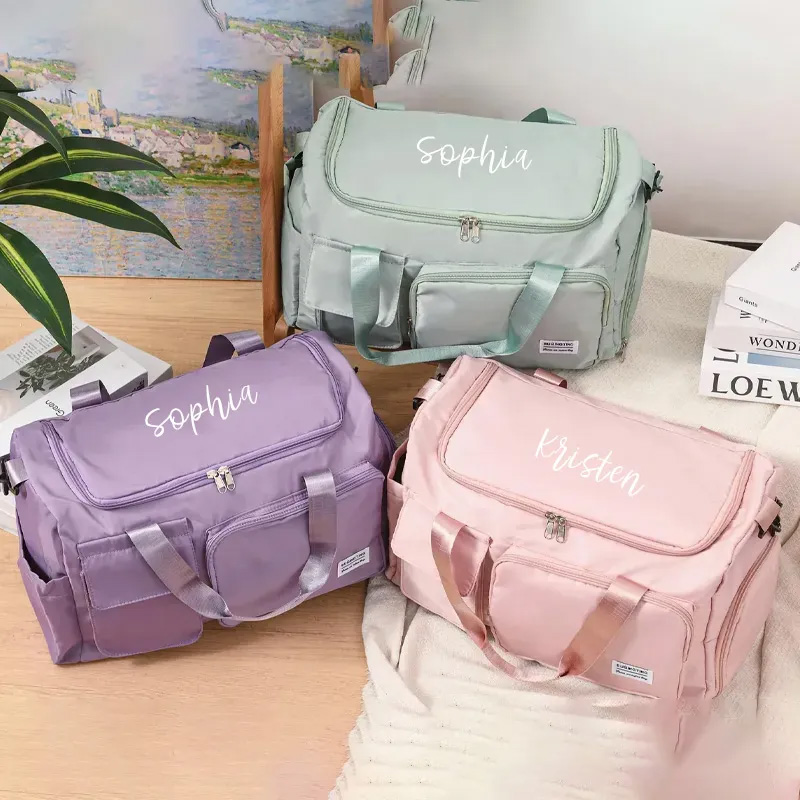 Personalized Duffle Bag Name Gym Bag Initial Gym Bag Overnight Bag Birthday Christmas Gift for Fitness Lovers