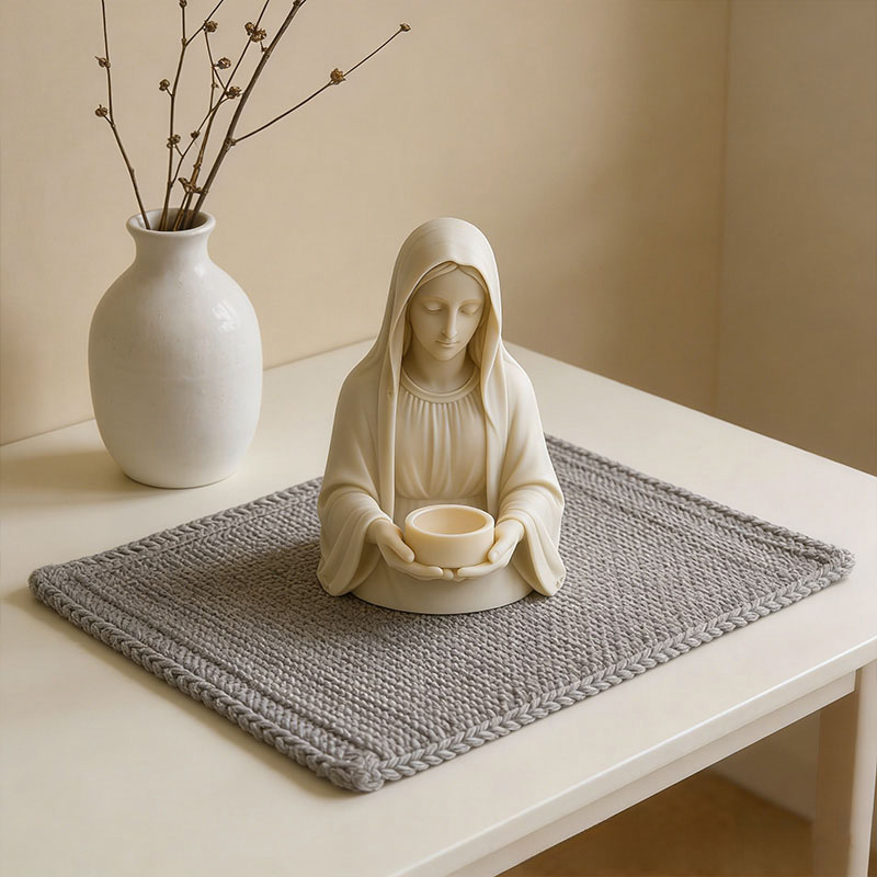 Personalized 3D Virgin Mary Tealight Candle Holder with Custom Name Lady Guadalupe Stand Church Decor Home Decor Prayer Space Catholic Spiritual Gift