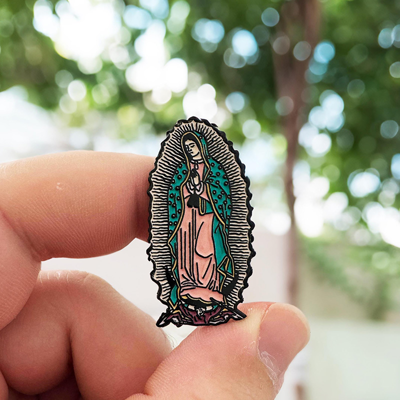 Personalized Our Lady of Guadalupe Virgin Mary Pins Catholic Gift Religious Gift for Women Girls