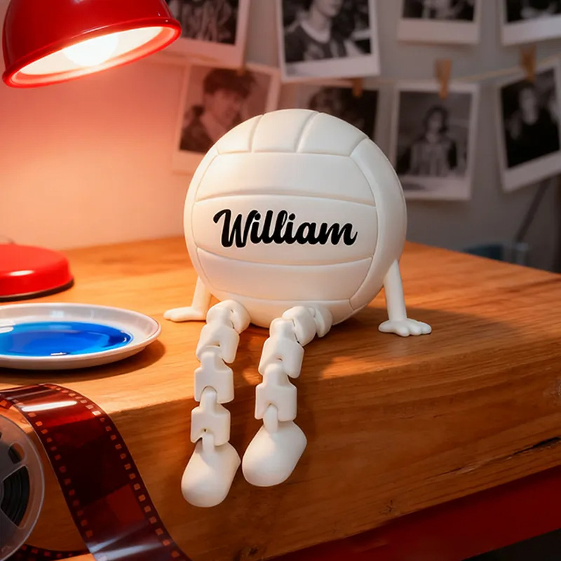 Personalized Volleyball Decor with Dangling Legs and Custom Name
