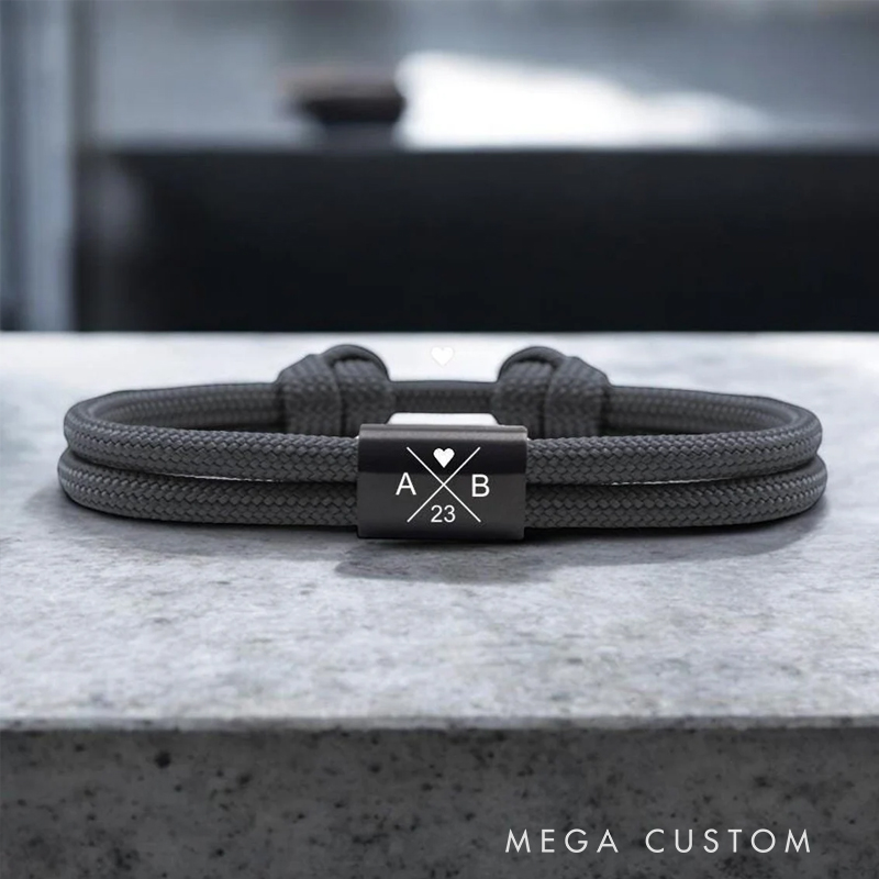 Personalized Men's bracelet Gift for couples Partner bracelet Valentine's Day Partner jewelry Friendship bracelet Sailing rope bracelet for Father's Day gift 