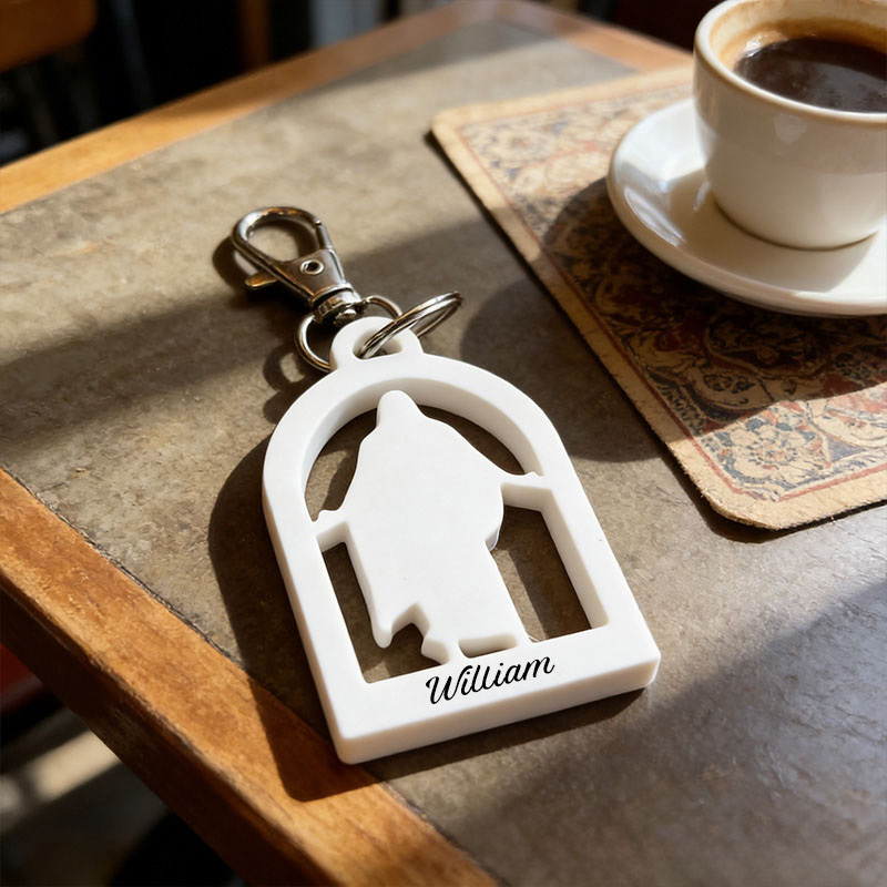 Personalized Jesus Christ in an Arch 3D Printed Keychain with Custom Name Religious Gift Christian Gift for Jesus Lover Faith Gift