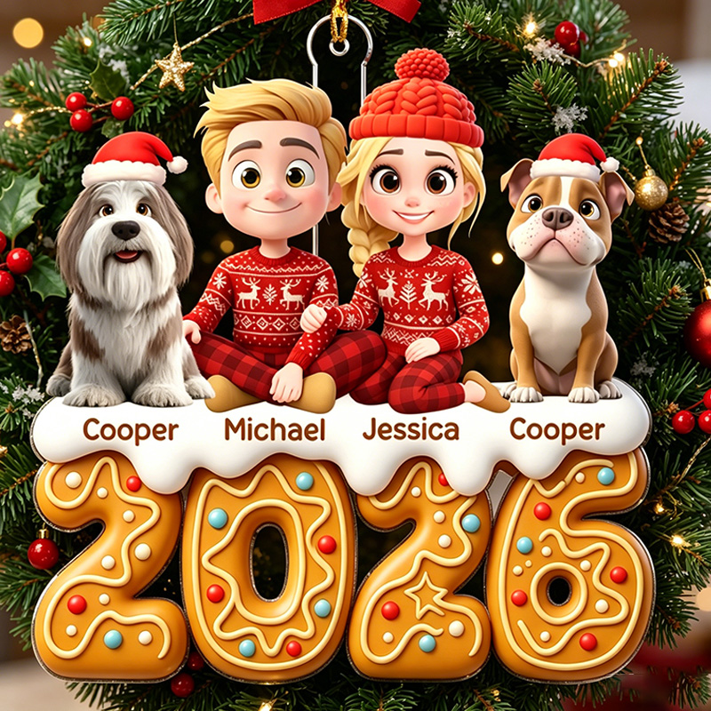 QLCS 616 Personalized Couple Christmas Ornament Couple Photo Christmas Ornament Acrylic Picture Ornament Couple Ornament Gift for Lovers