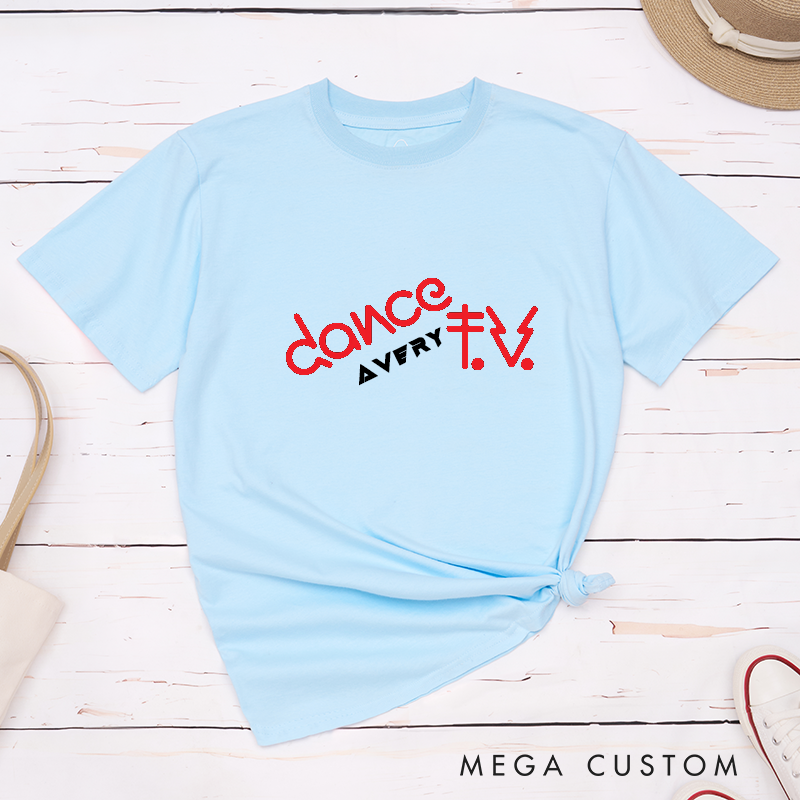 Personalized Classic T-Shirts Dance TV  Unisex Custom Gift Retro Music Graphic Tees Trendy Cool Casual Birthday Present for Men Women Teens