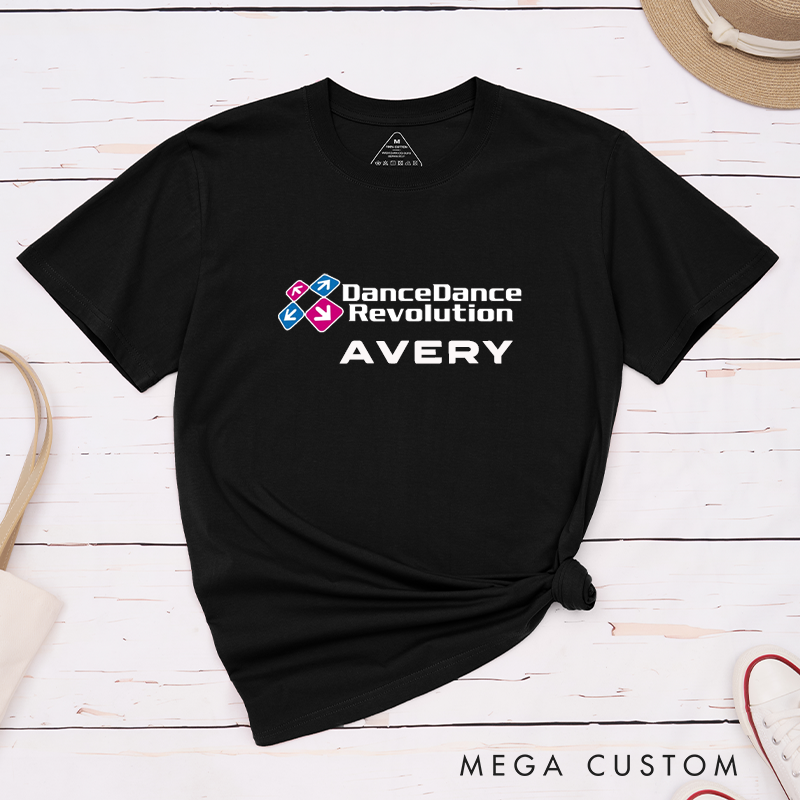 Personalized Classic T-Shirts Dance Dance Revolution Theme Custom Gift for Music and Dance Lovers Unisex Tee Ideal Birthday Present 
