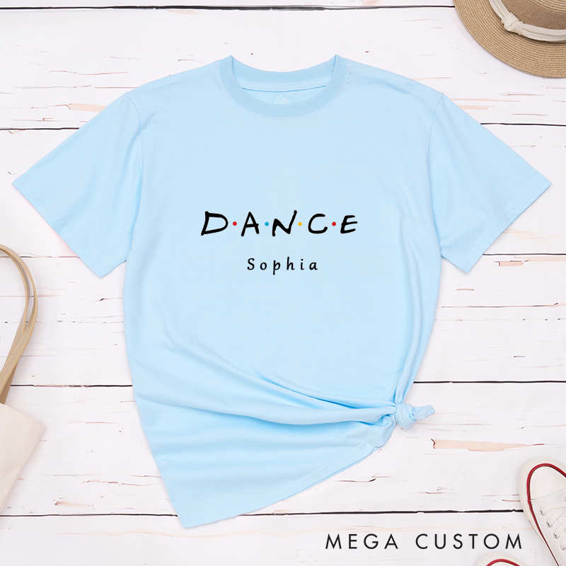 Personalized Dance simple letter design Classic T-Shirt Custom Name Unique Gift for Ballet Enthusiasts Classic Apparel for Men and Women 