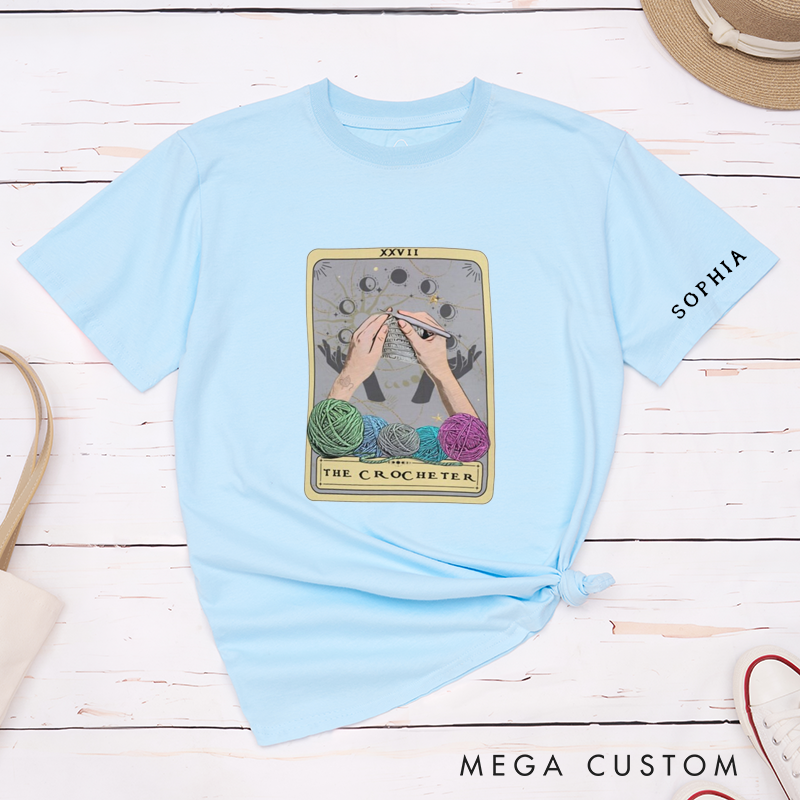 Personalized Tarot Lovers Classic T-Shirts for Crocheter Gift Crochet Lover Gift