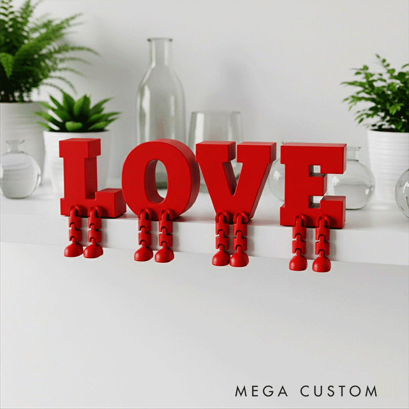 Personalized Letter Decor with Dangling Legs and Custom Name