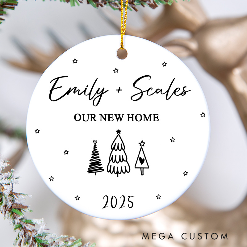 Personalized New Home Ornament New House New Beginning Ceramics Ornament 2025 Housewarming Gift for Couple New Home Gifts