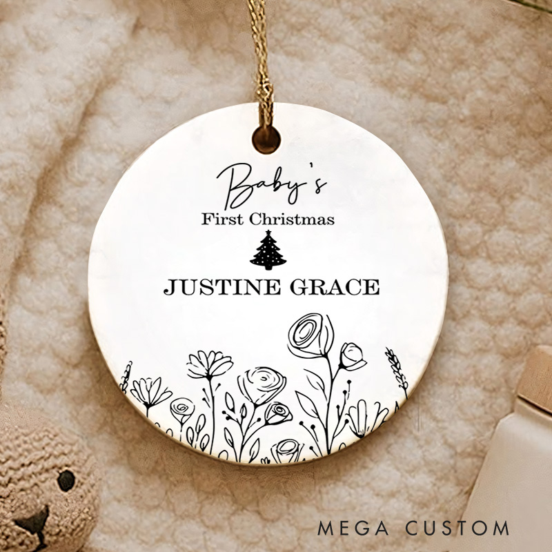 Personalized Baby’s First Christmas Ornament Christmas Gifts for Baby