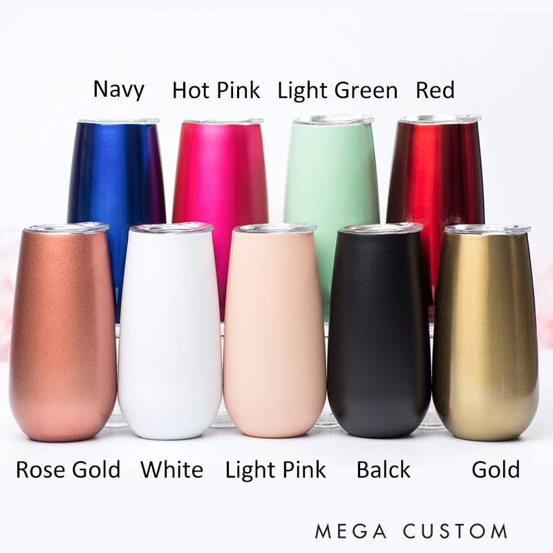 Personalized Mr and Mrs Champagne Tumbler for Wedding Couple