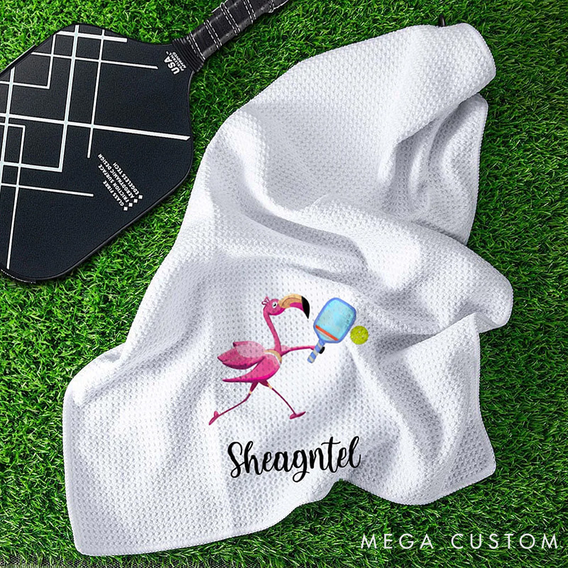 Personalized Pickleball Towel with Custom Name and and Premium Sports Design for Players