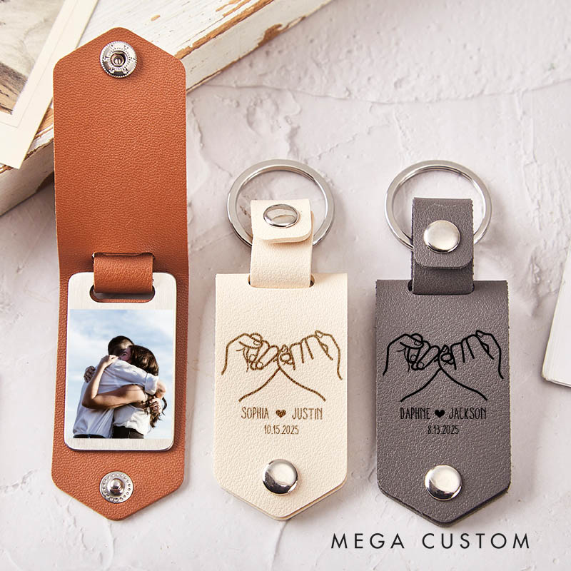 Personalized Couple Pinky Promise Keychains for Boyfriends Girlfriends