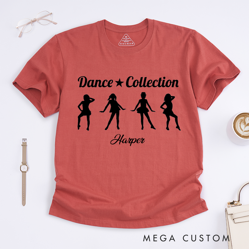 Personalized Dance Collections Classic T-Shirts Custom Name Gift for Dance Lovers and Dancer FansUnique Snapshots Tee