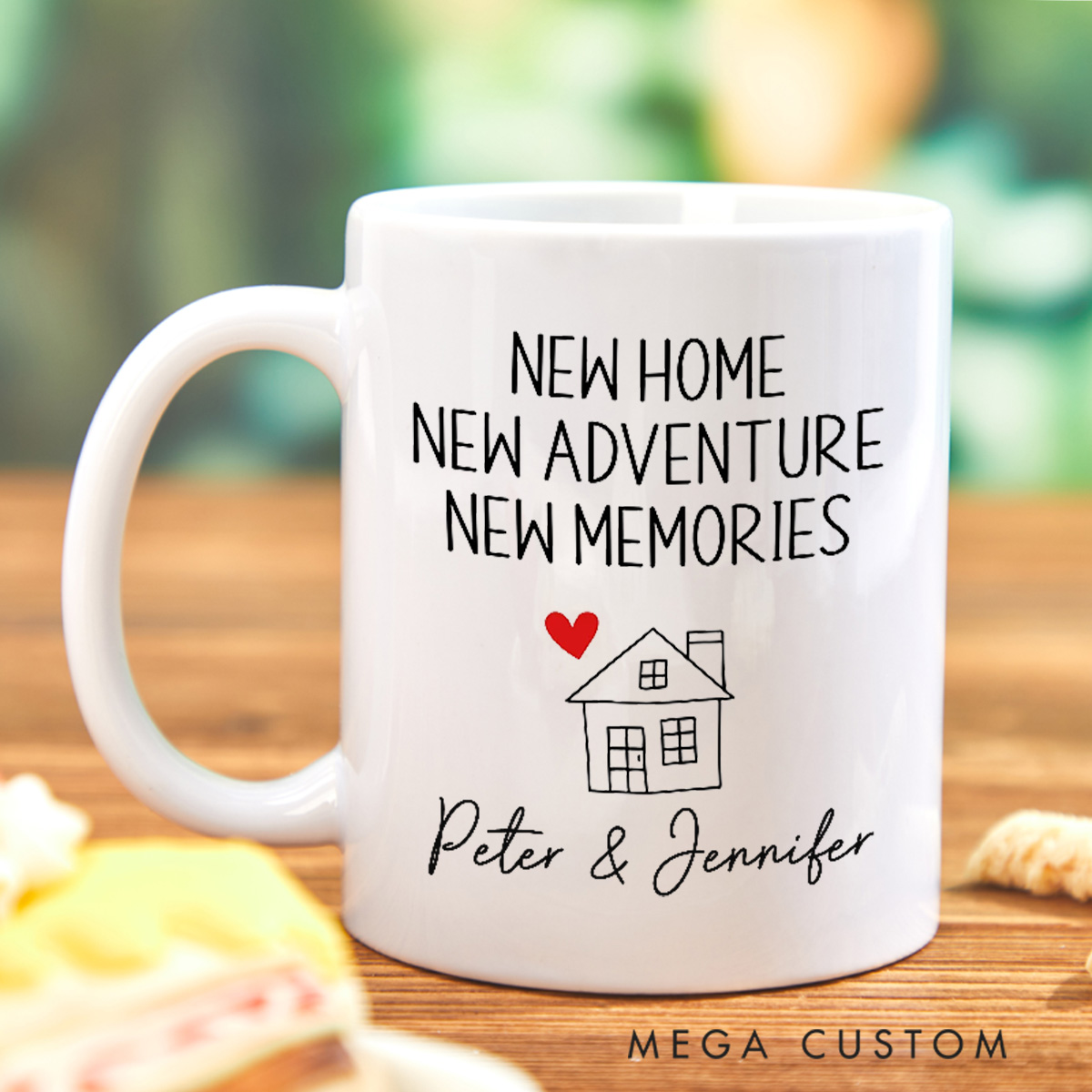 Personalized Mugs Custom Wedding Mugs Gift New Bride and Groom Husband and Wife Coffee Cup Housewarming Gift Newly Wed Gift for Couple New Home Gift