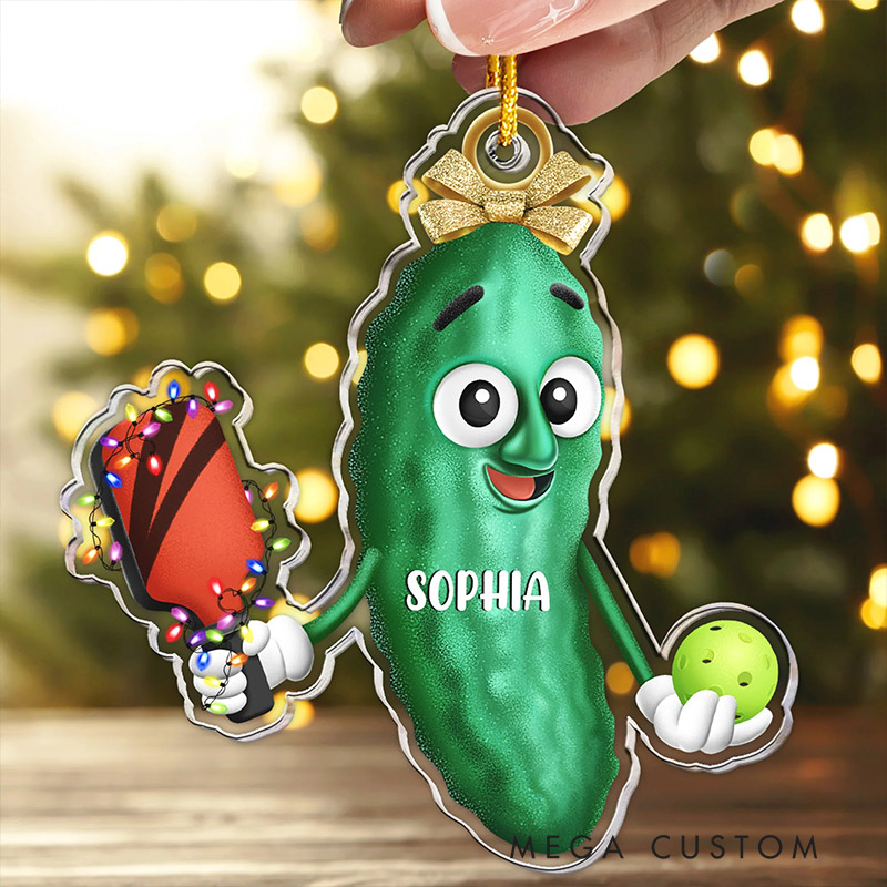  Personalized Christmas Funny Pickleball Ornament Custom Name