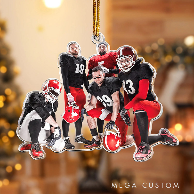 Personalized Christmas Ornament Featuring Your Football Team Design  