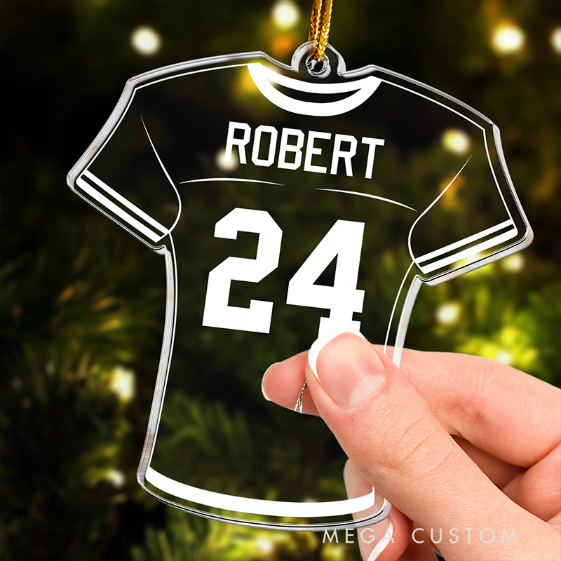 Personalized Jersey Ornament with Custom Name and Number  