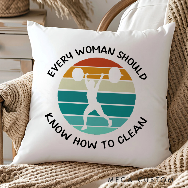 Personalized Empowering Fitness Pillow with Bold and Inspirational Fitness Decor for Fitness Enthusiasts Bodybuilders and Gym Lovers