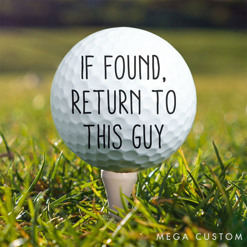 Personalized Golf Ball with Custom Photo and Funny Text for Golf Enthusiasts and Unique Gifts