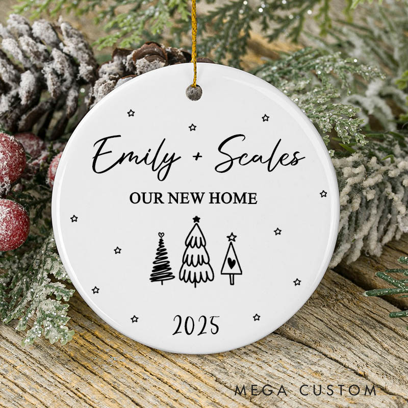 Personalized New Home Ornament New House New Beginning Ceramics Ornament 2025 Housewarming Gift for Couple New Home Gifts
