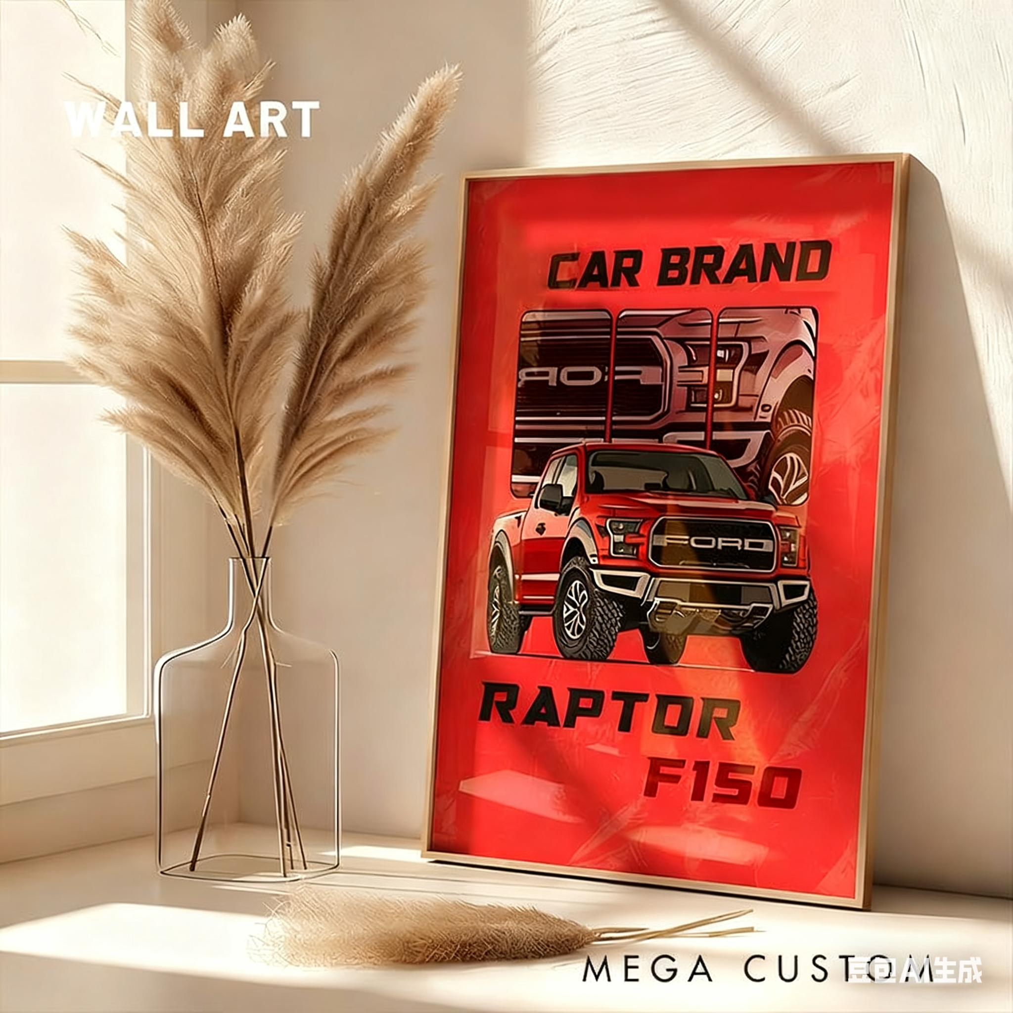 Personalized Custom Sketch Car Portrait Art Print Gift for Racing Lovers
