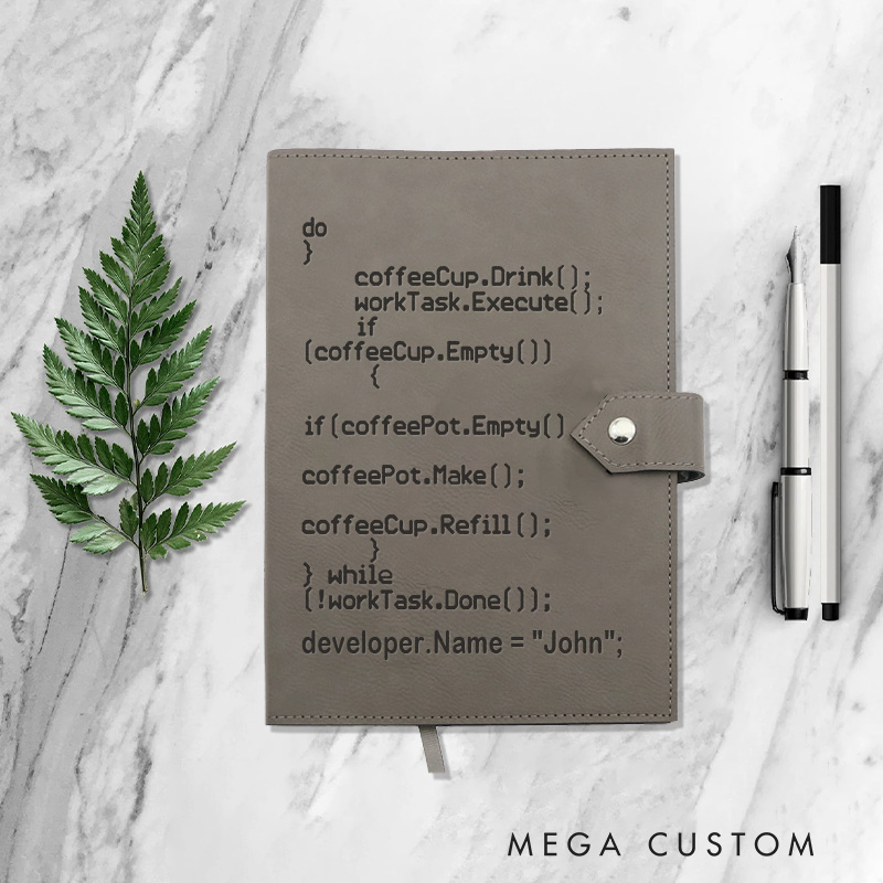 Personalized Programmer's Workflow Journal Technology Computer Lovers Gift for Geek Nerd