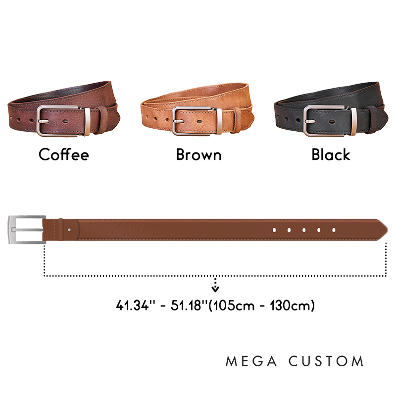 Personalized Engraved Leather Belt for Groom Groomsman Vintage Belt Anniversary Gift for Husband Boyfriend