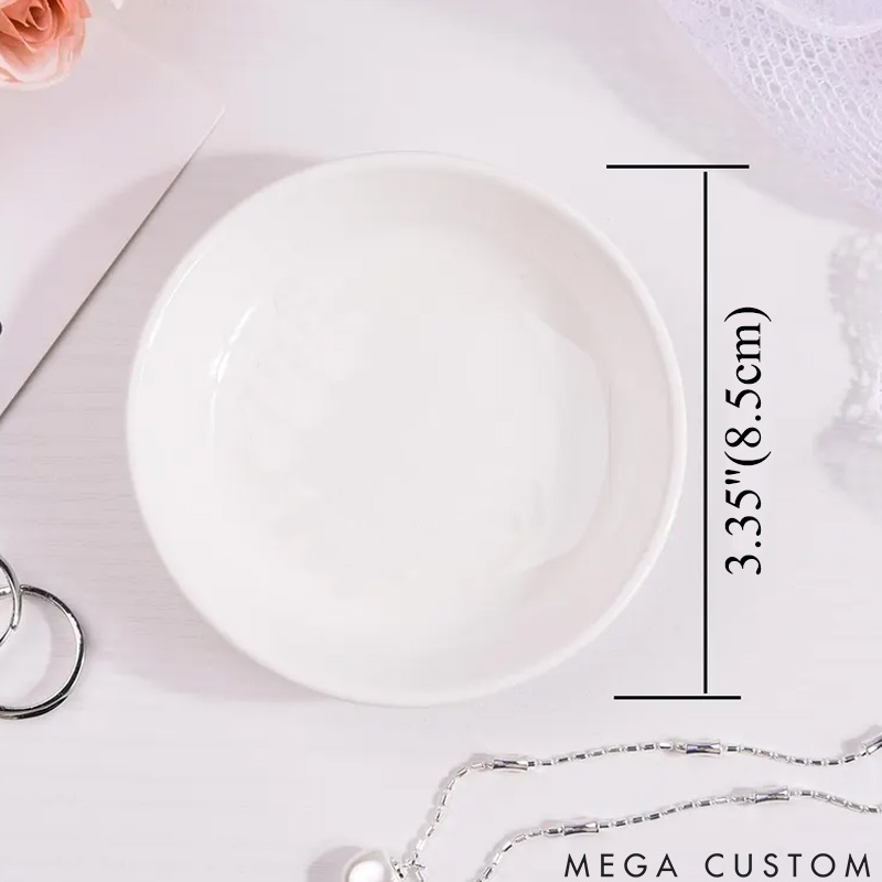 Personalized Pet Lover Pet Wedding Plates Featuring Your Furry Friends Round Ring Dishes