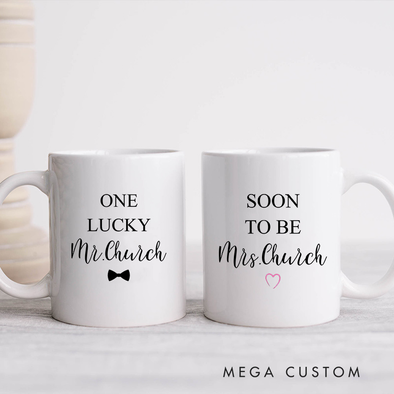 Personalized SOON TO BE Married Couple Mug Wedding Coffee Cup for Her Him Groom Bride Ceramic Mug for Couple Newlyweds