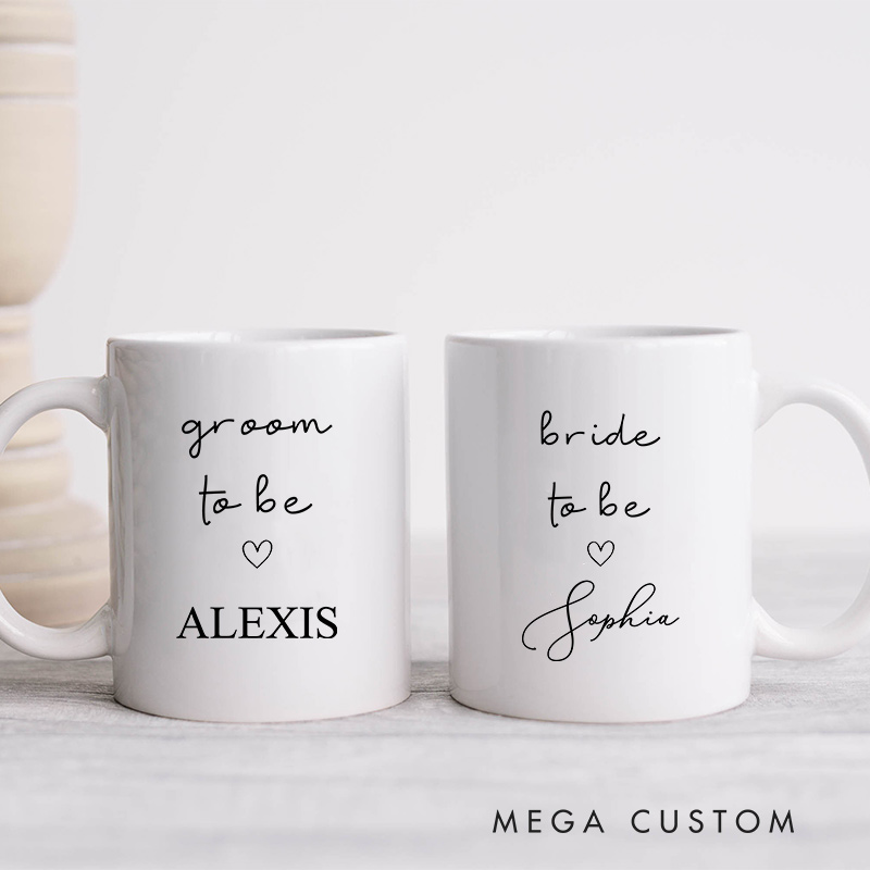 Personalized Groom Bride To Be Mug Wedding Gift Mug for Bride Groom Couple Gift for Her Him Newlywed Present Ceramic Mug