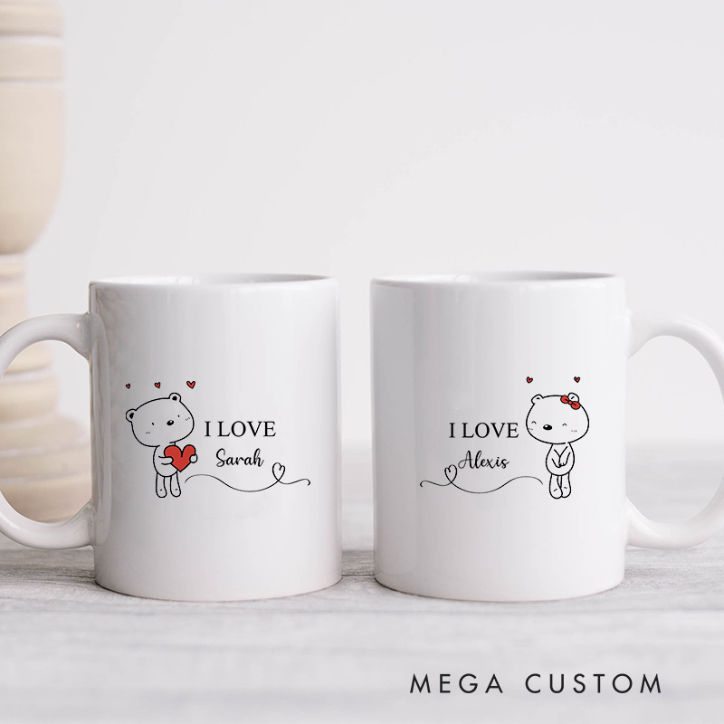 Personalized I Love You Couple Mug Couple Coffee Mug for Her Him Coffee Cup for Boyfriend Girlfriend Husband Wife Gift Mug