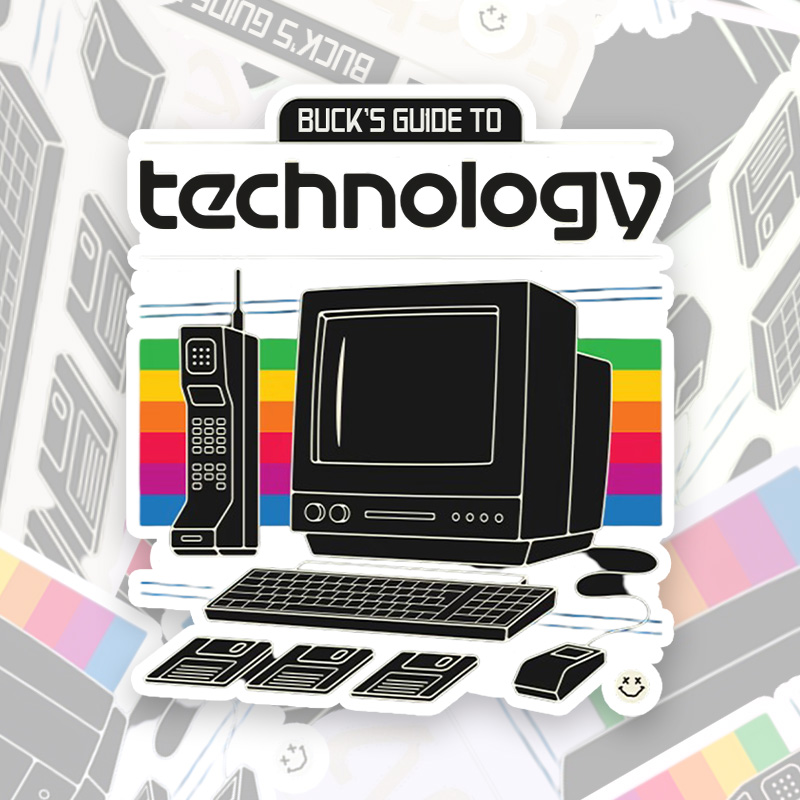 （图案不清晰）Personalized Guide to Technology Sticker Programmer Computer Technology Lover Sticker Gift for Nerd Geek 