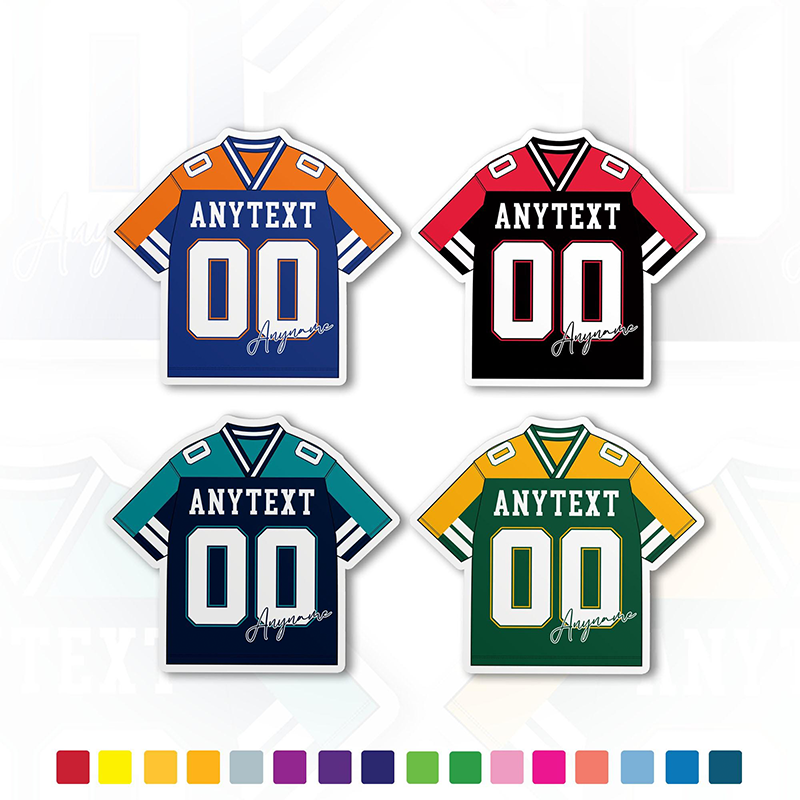 Personalized American Football and Rugby Player Jersey Fridge Magnets with Custom Player Name and Number
