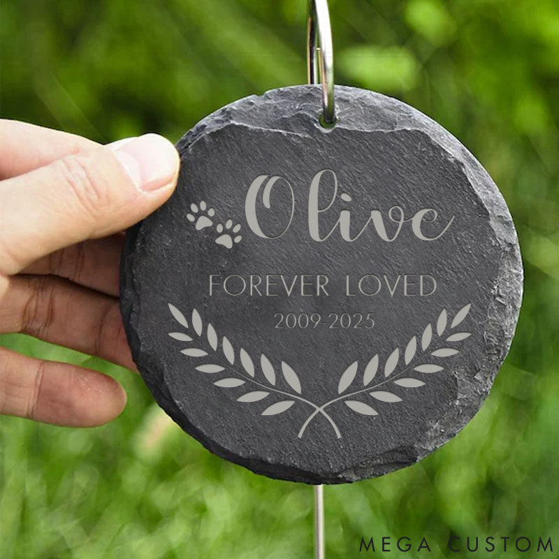 Personalized Pet Lover Engraved Forever Loved Plant Accessories