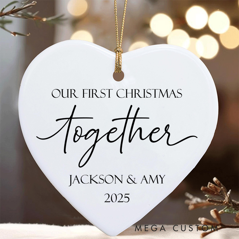 Personalized Our First Christmas Together Ornament Couple 1st Christmas Ornament for Husband Wife Family Xmas Home Decor Ornament