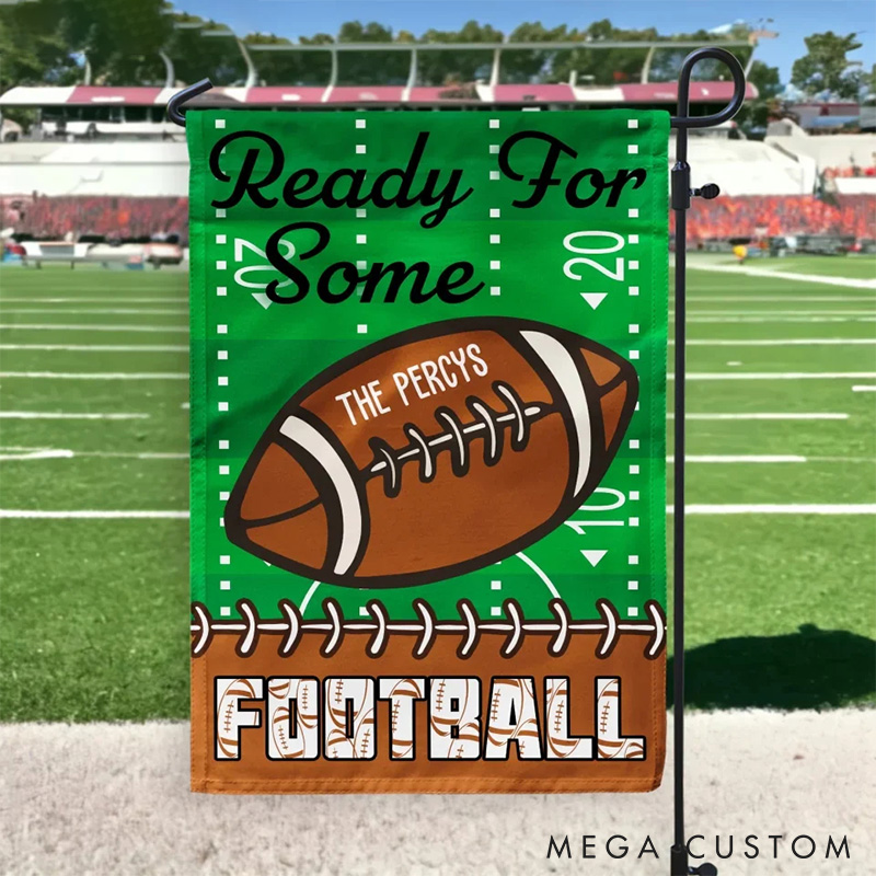 Personalized American Football Garden Flag with Custom Your Text for Football Fan Gift 