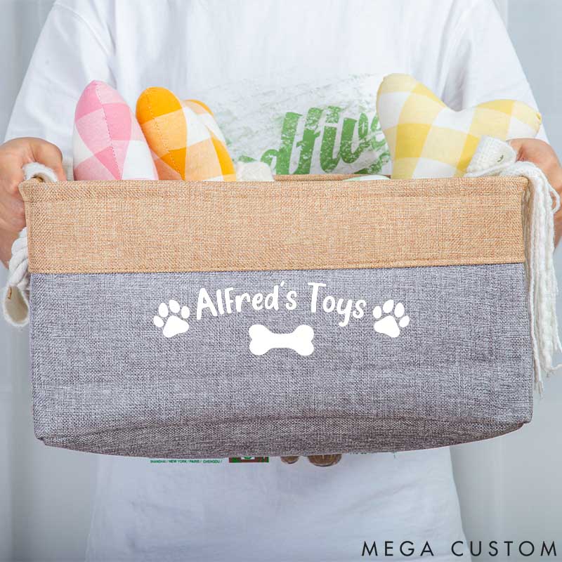 Personalized Pet Lover Alfred's Toys Basket