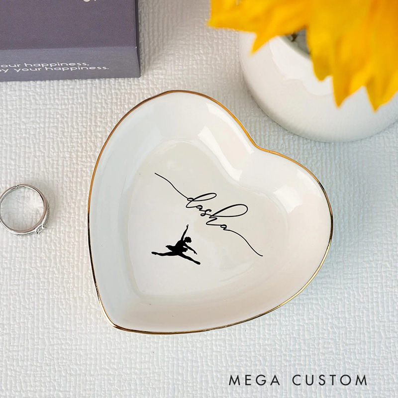 Personalized Dance Gifts Jewelry Dish Ring Dish for Girl Daughter Wife Birthday Gift Senior Dance Team Gifts Dance Sister Gifts