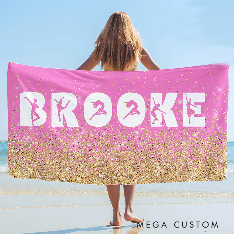 Personalized Dance Towel Custom Dance Team Gift Dance Competition Dance Nationals Gift For Dancer Ballerina Gift Gymnastics Gift