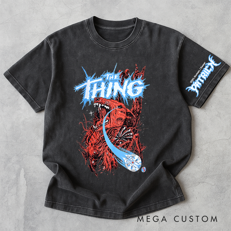 Personalized 100% Human Horror Halloween Washed T-Shirts for Movie TV Show Lovers