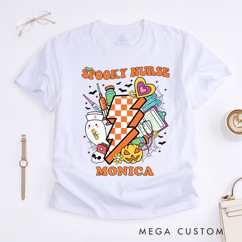 Personalized Nurse T-Shirts I'm Shook Fashion Design T-Shirts Nurse Halloween Gifts