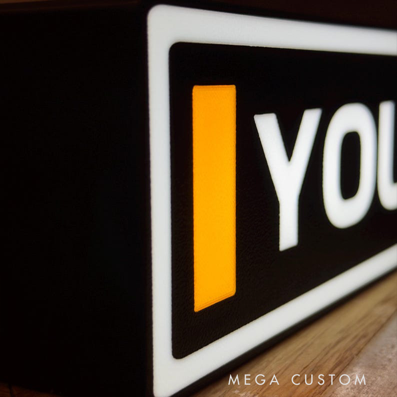 Custom Racing LED Lightbox Personalized Driver Abbreviation and Color Light for Racing Car Lovers and Racers Gift