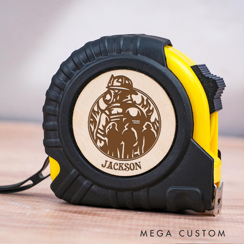Personalized Firefighter Measure Tape Custom Engraved Gift for Firefighters