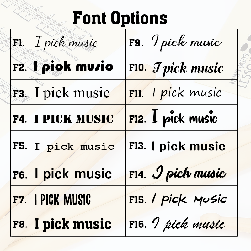 Personalized Drumsticks and Drum Accessories and Engraved Pair of Drumsticks