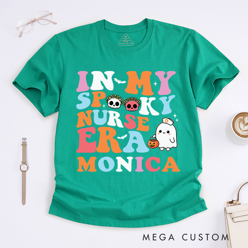Personalized Nurse T-Shirts In My Spooky Nurse Era Design T-Shirts Nurse Halloween Gifts