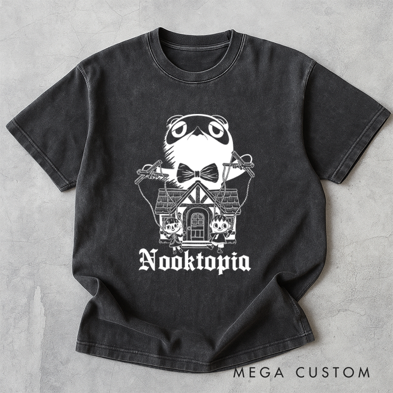 Personalized the Devil in Control Washed T-Shirts Video Game Tshirt Island Building Game Shirt