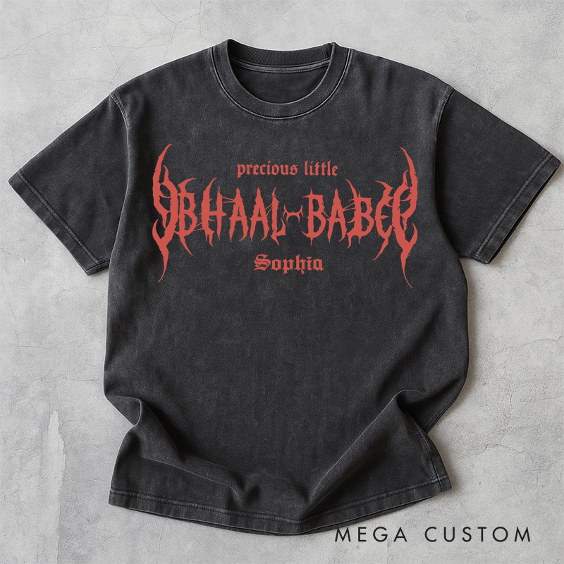 Personalized Bhaal Babe Game Washed T-Shirts Vampire Video Game Tshirt Fantasy Game Shirt