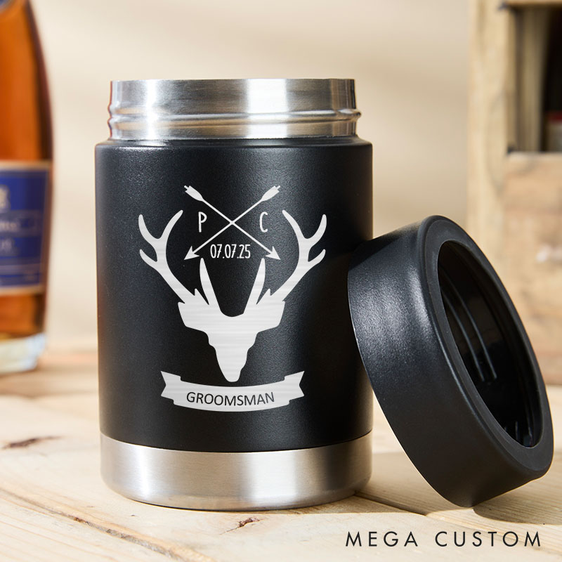 Personalized Wedding Can Coolers for Groom Bachelor Party Tumblers Best Man Gift Can Cooler Groomsmen Proposal Can Holder