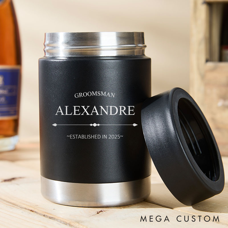 Personalized Wedding Party Can Coolers Bachelor Party Gifts for Groom Best Man Groomsmen Proposal Can Holder